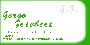 gergo friebert business card