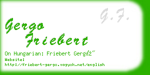 gergo friebert business card